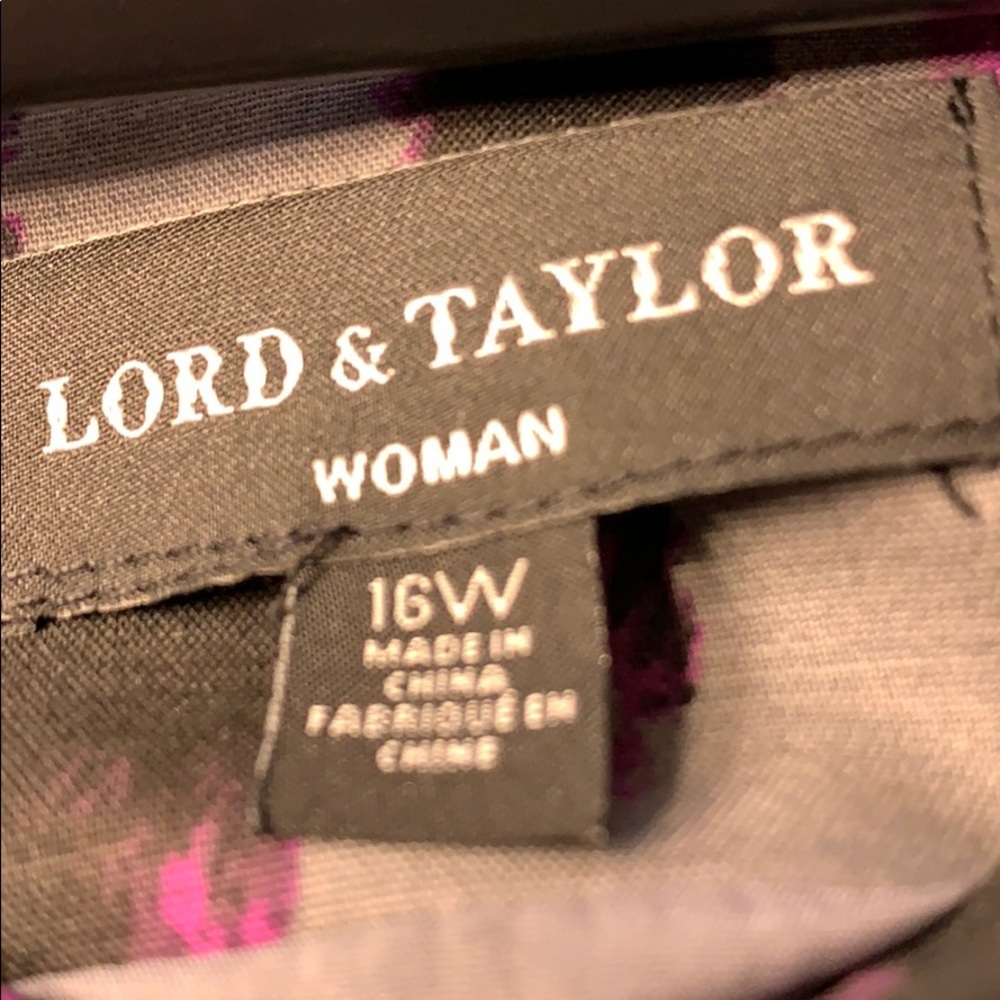 LORD & TAYLOR gray/black/fuchsia skirt size 16W. - Picture 6 of 7